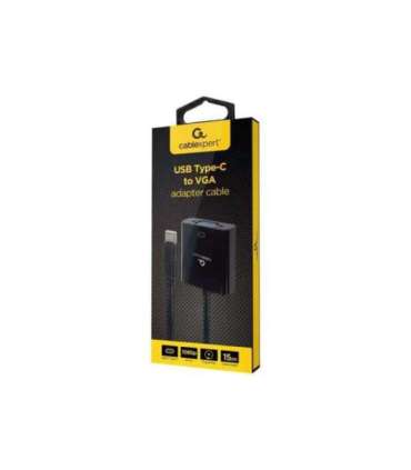 Cablexpert USB Type-C to VGA adapter cable A-CM-VGAF-01 Black USB Type-C VGA 0.15 m