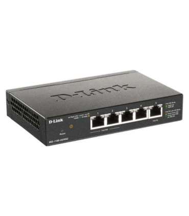 D-Link 5-Port Gigabit PoE Smart Managed Switch and PoE Extender DGS-1100-05PDV2 Web managed Desktop Power