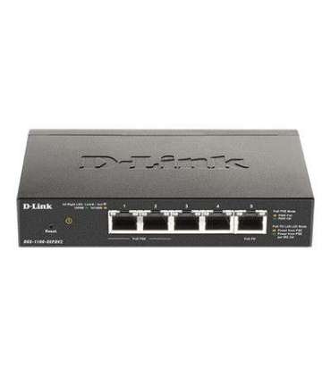 D-Link 5-Port Gigabit PoE Smart Managed Switch and PoE Extender DGS-1100-05PDV2 Web managed Desktop Power