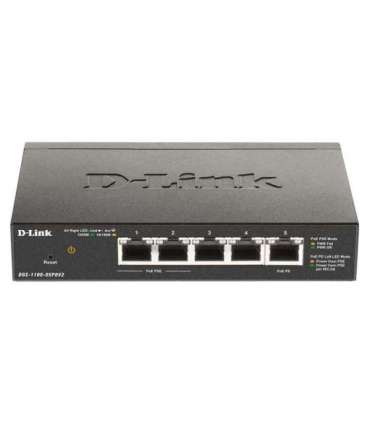 D-Link 5-Port Gigabit PoE Smart Managed Switch and PoE Extender DGS-1100-05PDV2 Web managed Desktop Power