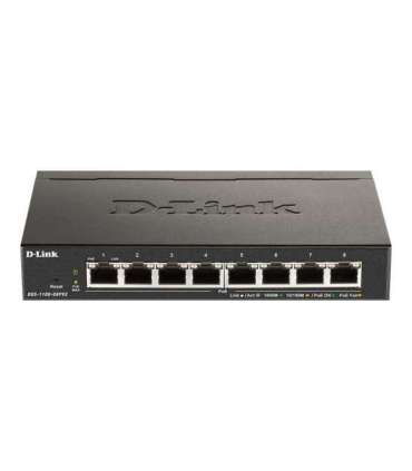 D-Link 8-Port Gigabit PoE Smart Managed Switch DGS-1100-08PV2 Web managed Desktop Power supply type External