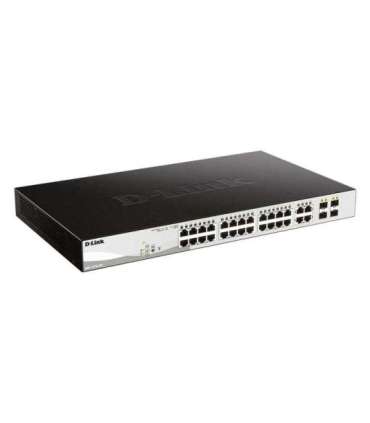 D-Link 28-Port Gigabit Smart Managed PoE Switch DGS-1210-28P Managed L2+ Desktop Power supply type External