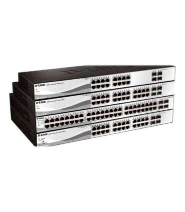 D-Link 28-Port Gigabit Smart Managed PoE Switch DGS-1210-28P Managed L2+ Desktop Power supply type External