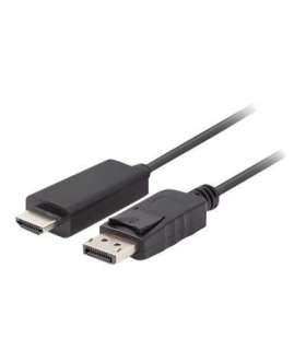 Lanberg DisplayPort to HDMI Cable CA-DPHD-11CC-0010-BK DisplayPort Male HDMI Male DP to HDMI 1 m