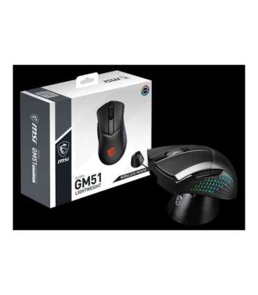 MSI Lightweight Wireless Gaming Mouse GM51 Gaming Mouse Wireless 2.4GHz Black