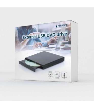 Gembird External USB DVD drive DVD-USB-04 Interface USB 2.0 DVD CD read speed 24 x CD write speed 24 x