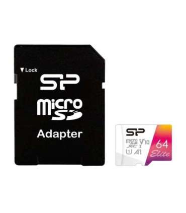 Silicon Power microSDHC UHS-I Memory Card Elite 64 GB microSDHC/SDXC Flash memory class 10