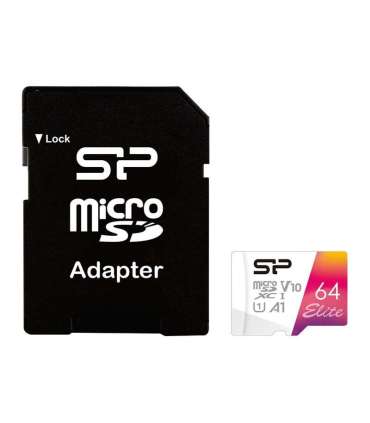 Silicon Power microSDHC UHS-I Memory Card Elite 64 GB microSDHC/SDXC Flash memory class 10