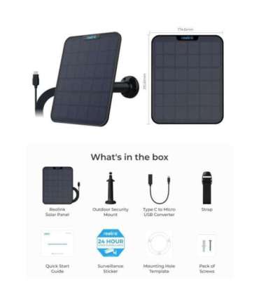 Reolink Solar Panel 2 Solar charger for video cameras IP65