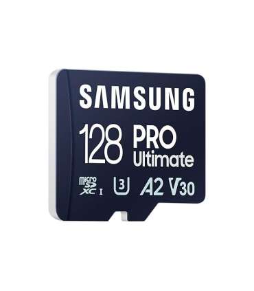 Samsung MicroSD Card PRO Ultimate 128 GB microSDXC Memory Card Flash memory class U3, V30, A2 SD adapter