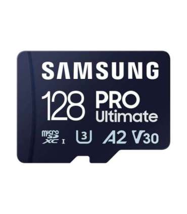 Samsung MicroSD Card with Card Reader PRO Ultimate 128 GB microSDXC Memory Card Flash memory class U3, V30, A2