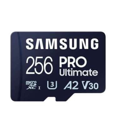 Samsung MicroSD Card PRO Ultimate 256 GB microSDXC Memory Card Flash memory class U3, V30, A2 SD adapter