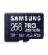 Samsung MicroSD Card with Card Reader PRO Ultimate 256 GB microSDXC Memory Card Flash memory class U3, V30, A2