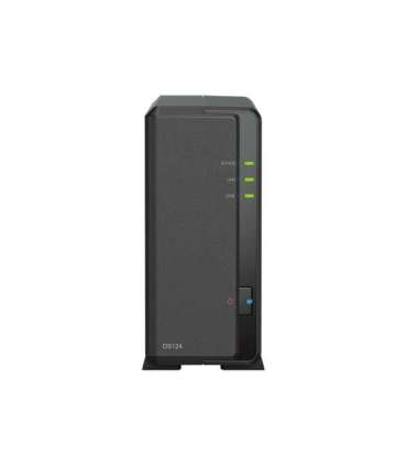 Synology Tower NAS DS124 up to 1 HDD/SSD Realtek RTD1619B Processor frequency 1.7 GHz 1 GB DDR4