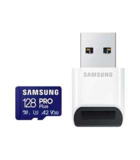 SAMSUNG 128GB, PRO Plus MicroSD Card with SD Adapter, Blue Samsung