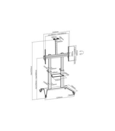 Digitus Other 70-120 " Maximum weight (capacity) 140 kg Black