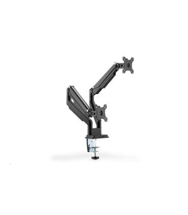 Digitus Desk Mount Universal Dual Monitor Mount with Gas Spring and Clamp Mount Swivel, height adjustment, rotate