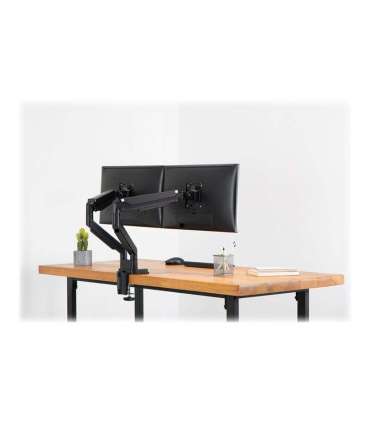 Digitus Desk Mount Universal Dual Monitor Mount with Gas Spring and Clamp Mount Swivel, height adjustment, rotate