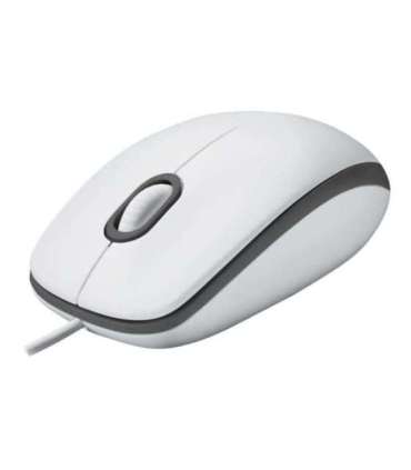 Logitech Mouse M100 Wired USB-A White