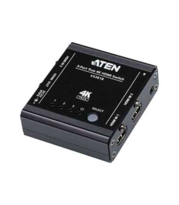Aten 3-Port True 4K HDMI Switch VS381B Input: 3 x HDMI Type A Female Output: 1 x HDMI Type A Female