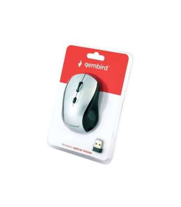 Gembird Optical Mouse MUSW-4B-02-BS Wireless USB Black/silver