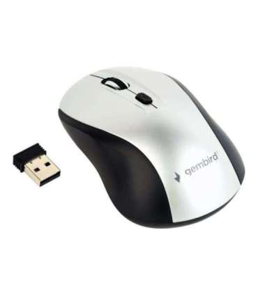 Gembird Optical Mouse MUSW-4B-02-BS Wireless USB Black/silver