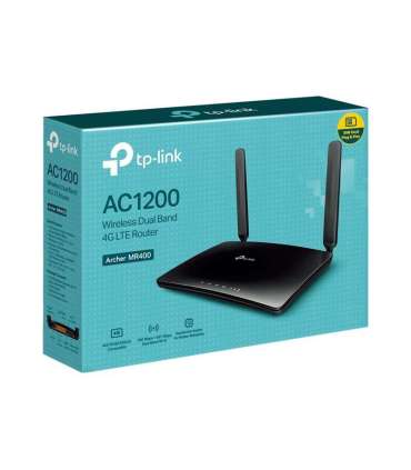 MR400 AC1200 Wireless Dual Band 4G LTE Router Archer MR400 802.11ac 10/100 Mbit/s Ethernet LAN (RJ-45) ports 3 |