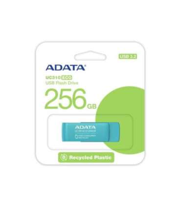 ADATA USB Flash Drive UC310 ECO 256 GB USB 3.2 Gen1 Green