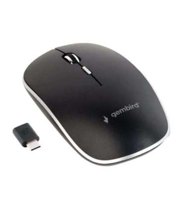 Gembird Silent Optical Mouse MUSW-4BSC-01 Wireless USB-C Black
