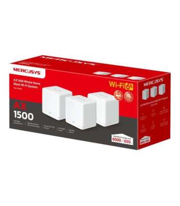 AX1500 Whole Home Mesh WiFi 6 System Halo H60X (3-pack) 802.11ax 10/100/1000 Mbit/s Ethernet LAN (RJ-45) ports 1