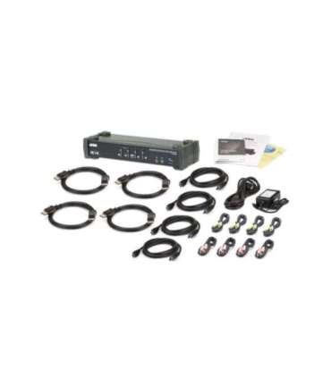 Aten 4-Port USB3.0 4K DisplayPort KVMP Switch with Built-in MST Hub CS1924M