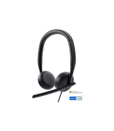 Dell Headset WH3024 Built-in microphone USB-C, USB-A Black