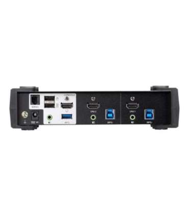 Aten 2-Port USB 3.0 4K HDMI KVMP Switch with Audio Mixer Mode CS1822