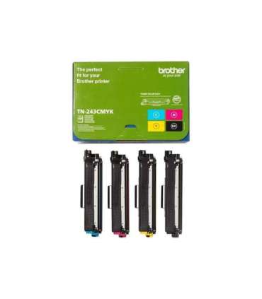 Brother TN-243CMYK, Toner Value Pack Brother TN243CMYK Brother TN243CMYK Value Pack - 4-pack - black, yellow, cyan,