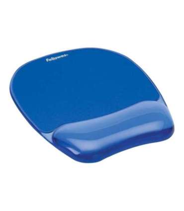 Fellowes Mouse pad with wrist support CRYSTAL Mouse pad with wrist pillow 230 x 202 x 32 mm Blue
