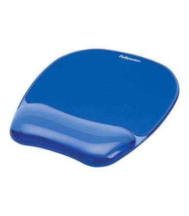 Fellowes Mouse pad with wrist support CRYSTAL Mouse pad with wrist pillow 230 x 202 x 32 mm Blue
