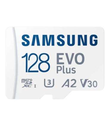 Samsung MicroSD Card EVO Plus 128 GB microSDXC Memory Card Flash memory class U3, V30, A2