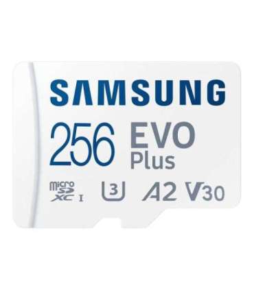Samsung MicroSD Card EVO Plus 256 GB microSDXC Memory Card Flash memory class U3, V30, A2