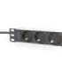 10” Socket Strip with Aluminum Profile, 4-way safety sockets DN-95418