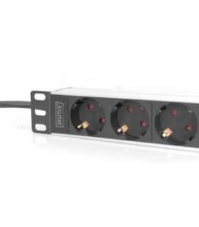 10” Socket Strip with Aluminum Profile, 4-way safety sockets DN-95418