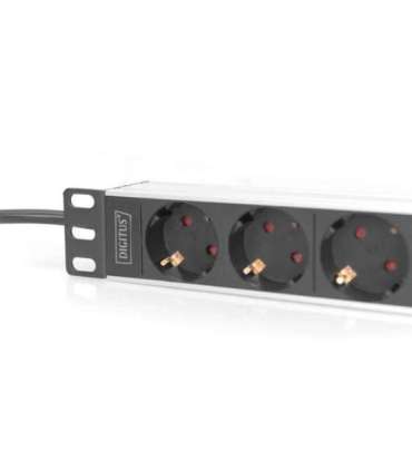 10” Socket Strip with Aluminum Profile, 4-way safety sockets DN-95418