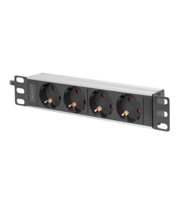 10” Socket Strip with Aluminum Profile, 4-way safety sockets DN-95418