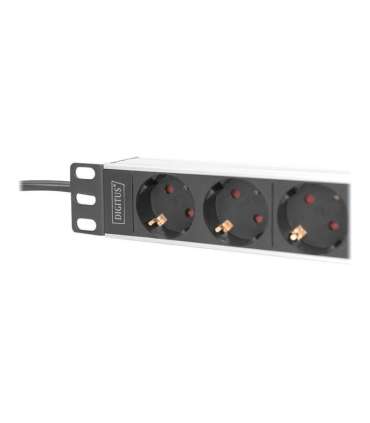 10” Socket Strip with Aluminum Profile, 4-way safety sockets DN-95418