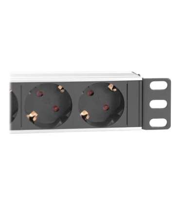 10” Socket Strip with Aluminum Profile, 4-way safety sockets DN-95418