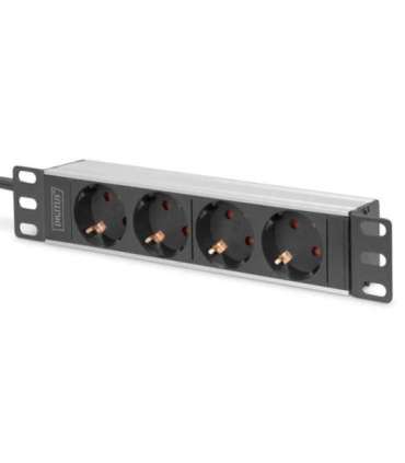10” Socket Strip with Aluminum Profile, 4-way safety sockets DN-95418