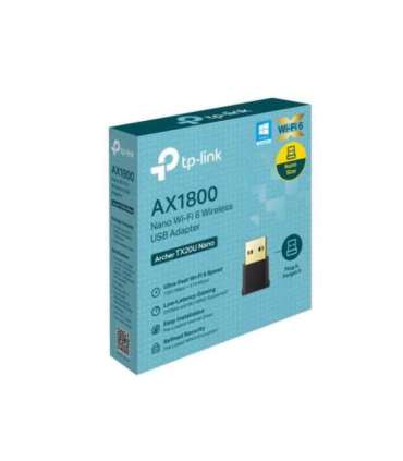 TP-LINK Archer TX20U Nano AX1800 Nano Dual Band Wi-Fi 6 USB Adapter USB 2.0
