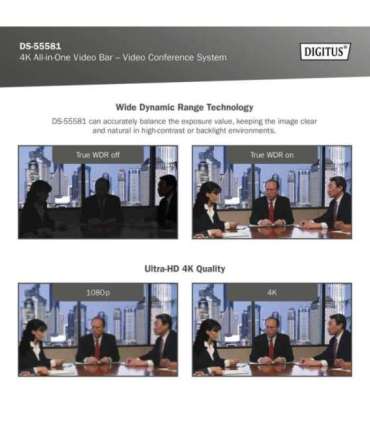 Digitus 4K All-in-One Video Bar - Video Conference System DS-55581