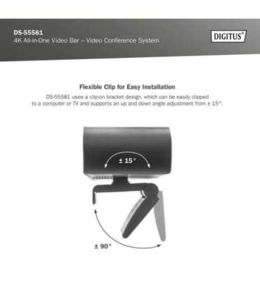 Digitus 4K All-in-One Video Bar - Video Conference System DS-55581