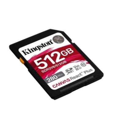 Kingston SDXC II V60 React Plus SDR2V6/512GB 512 GB SDXC Flash memory class Class 10, UHS-II, U3, V60