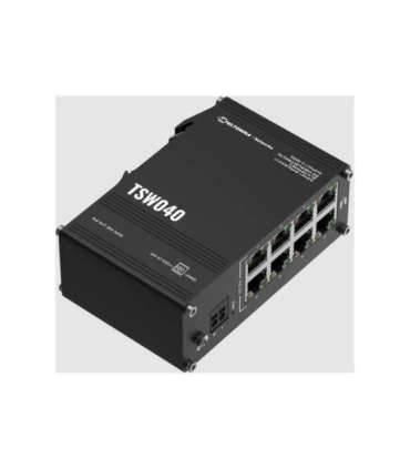 Teltonika Industrial Switch TSW040 Unmanaged DIN rail mountable 10/100 Mbps (RJ-45) ports quantity 8 PoE+